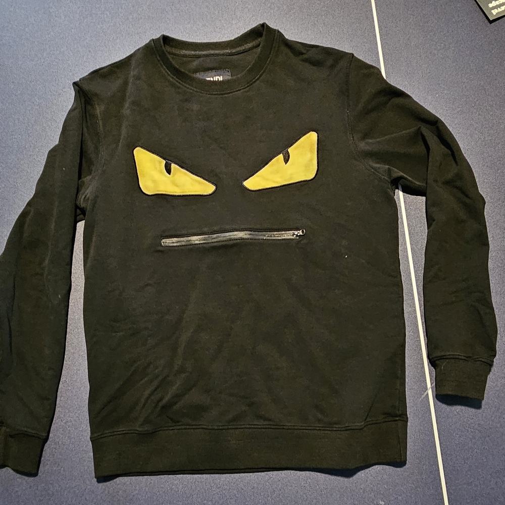 Fendi Monster Eye Black Sweater